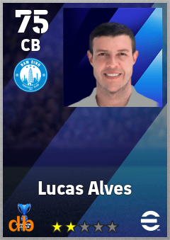 Lucas Alves — CB, OVR 75, MAX 75
