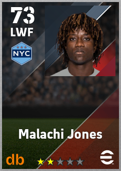 Malachi Jones — LWF, OVR 73, MAX 73