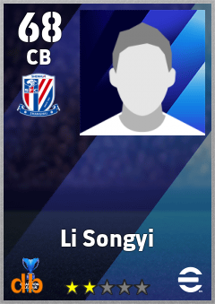 Li Songyi — CB, OVR 68, MAX 68