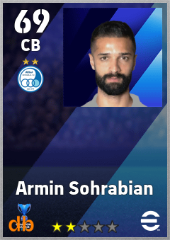 Armin Sohrabian — CB, OVR 69, MAX 69