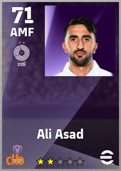 Ali Asad eFootball player card