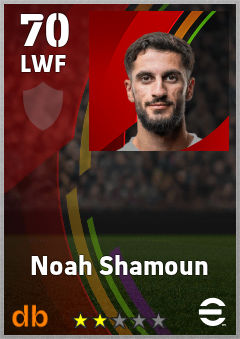 Noah Shamoun — LWF, OVR 70, MAX 70