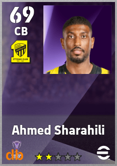 Ahmed Sharahili — CB, OVR 69, MAX 69