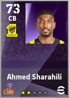Ahmed Sharahili — CB, OVR 73, MAX 73