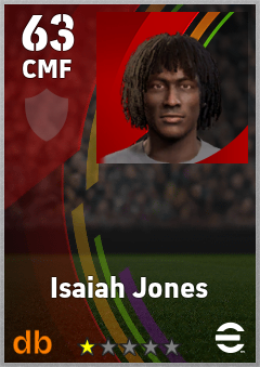 Isaiah Jones — CMF, OVR 63, MAX 63