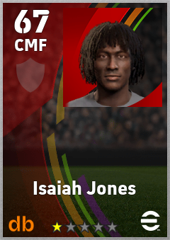 Isaiah Jones — CMF, OVR 67, MAX 67