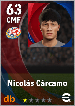 Nicolás Cárcamo — CMF, OVR 63, MAX 63