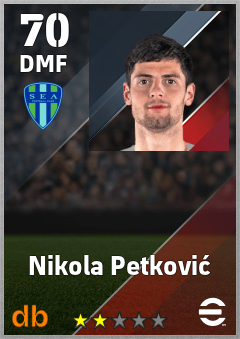 Nikola Petković — DMF, OVR 70, MAX 70