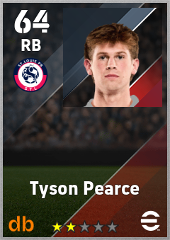 Tyson Pearce — RB, OVR 64, MAX 64