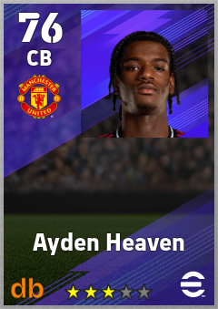Ayden Heaven — CB, OVR 76, MAX 76