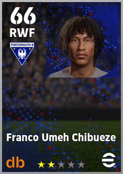 Franco Umeh Chibueze — RWF, OVR 66, MAX 66
