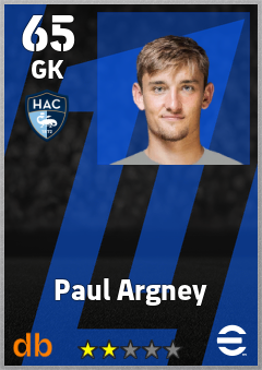 Paul Argney — GK, OVR 65, MAX 65