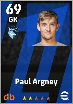 Paul Argney — GK, OVR 69, MAX 69
