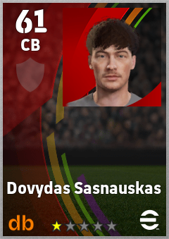 Dovydas Sasnauskas eFootball player card