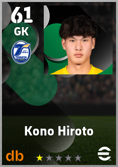 Kono Hiroto — GK, OVR 61, MAX 61