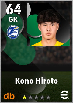 Kono Hiroto — GK, OVR 64, MAX 64