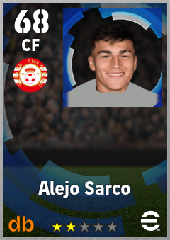 Alejo Sarco — CF, OVR 68, MAX 68