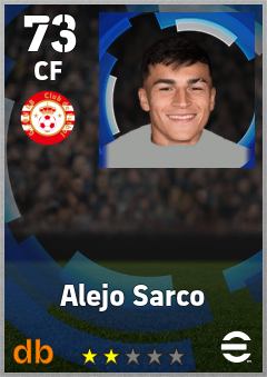 Alejo Sarco — CF, OVR 73, MAX 73