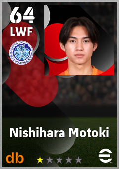 Nishihara Motoki eFootball player card