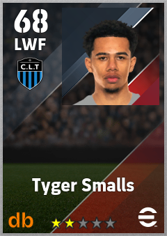Tyger Smalls — LWF, OVR 68, MAX 68