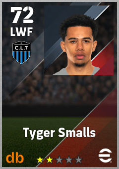 Tyger Smalls — LWF, OVR 72, MAX 72