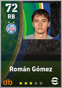 Román Gómez — RB, OVR 72, MAX 72