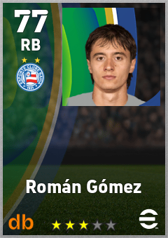Román Gómez — RB, OVR 77, MAX 77
