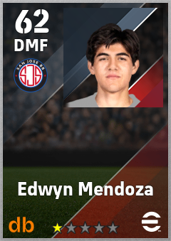 Edwyn Mendoza — DMF, OVR 62, MAX 62