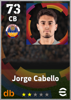 Jorge Cabello — CB, OVR 73, MAX 73