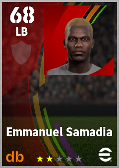 Emmanuel Samadia — LB, OVR 68, MAX 68