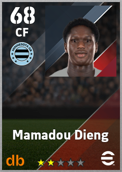 Mamadou Dieng — CF, OVR 68, MAX 68