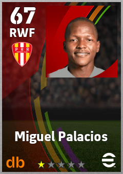 Miguel Palacios — RWF, OVR 67, MAX 67