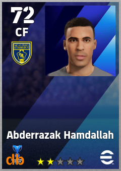 Abderrazak Hamdallah — CF, OVR 72, MAX 72