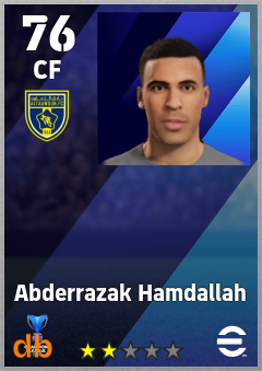 Abderrazak Hamdallah — CF, OVR 76, MAX 76