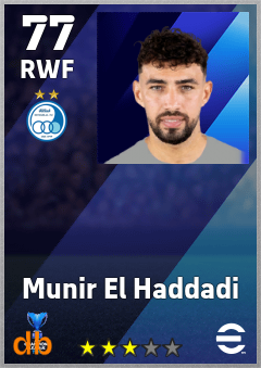 Munir El Haddadi — RWF, OVR 77, MAX 77
