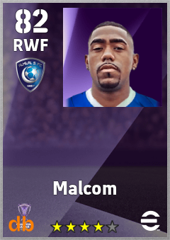 Malcom — RWF, OVR 82, MAX 90