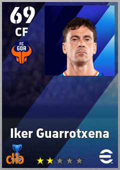 Iker Guarrotxena — CF, OVR 69, MAX 69