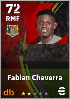 Fabian Chaverra — RMF, OVR 72, MAX 72
