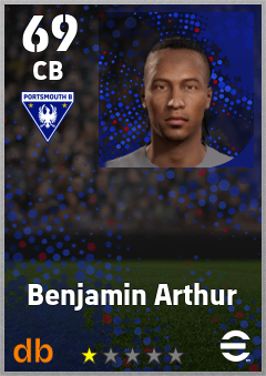 Benjamin Arthur — CB, OVR 69, MAX 69