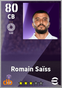 Romain Saïss — CB, OVR 80, MAX 80