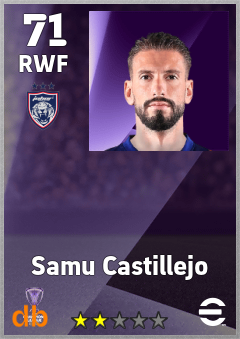 Samu Castillejo — RWF, OVR 71, MAX 71