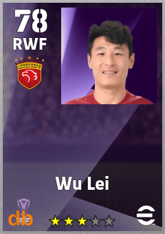 Wu Lei — RWF, OVR 78, MAX 78