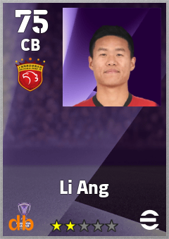 Li Ang — CB, OVR 75, MAX 75