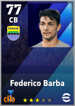 Federico Barba — CB, OVR 77, MAX 77