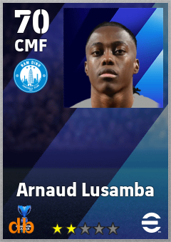 Arnaud Lusamba — CMF, OVR 70, MAX 70