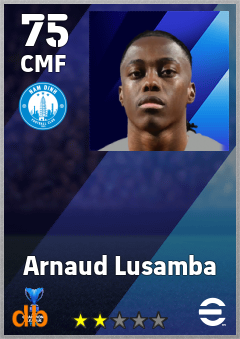Arnaud Lusamba — CMF, OVR 75, MAX 75