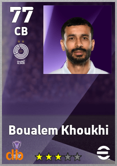 Boualem Khoukhi — CB, OVR 77, MAX 77