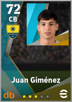Juan Giménez — CB, OVR 72, MAX 72