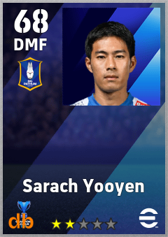 Sarach Yooyen — DMF, OVR 68, MAX 68