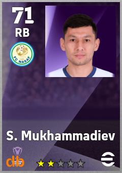 S. Mukhammadiev — RB, OVR 71, MAX 71